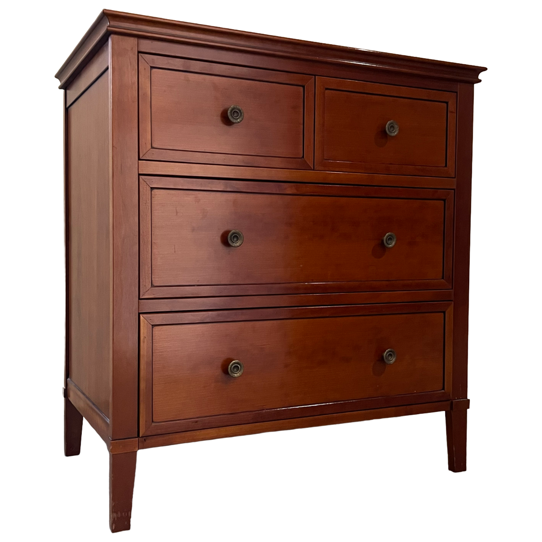 Grange 1904 French Cherry Directoire Style Petite Three Drawer Dresser