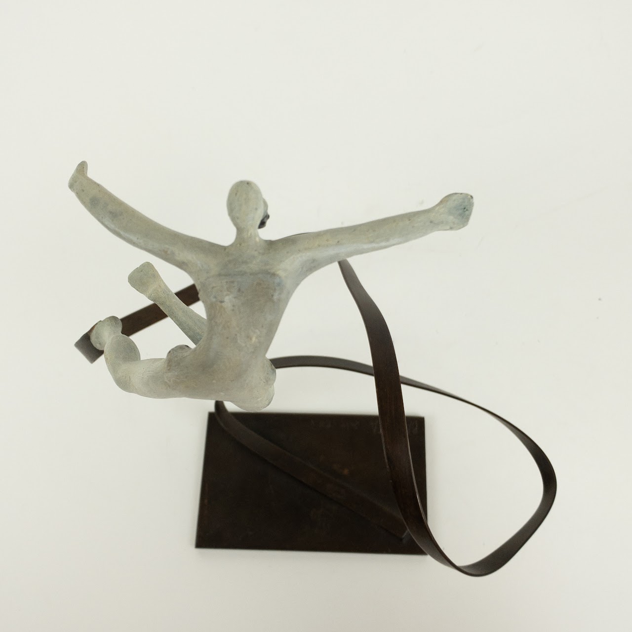 Signed Spring Metal Dancer Sculpture