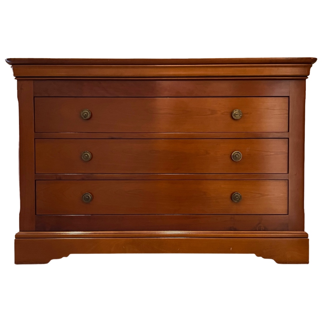 Grange 1904 French Cherry Directoire Style Four  Drawer Dresser