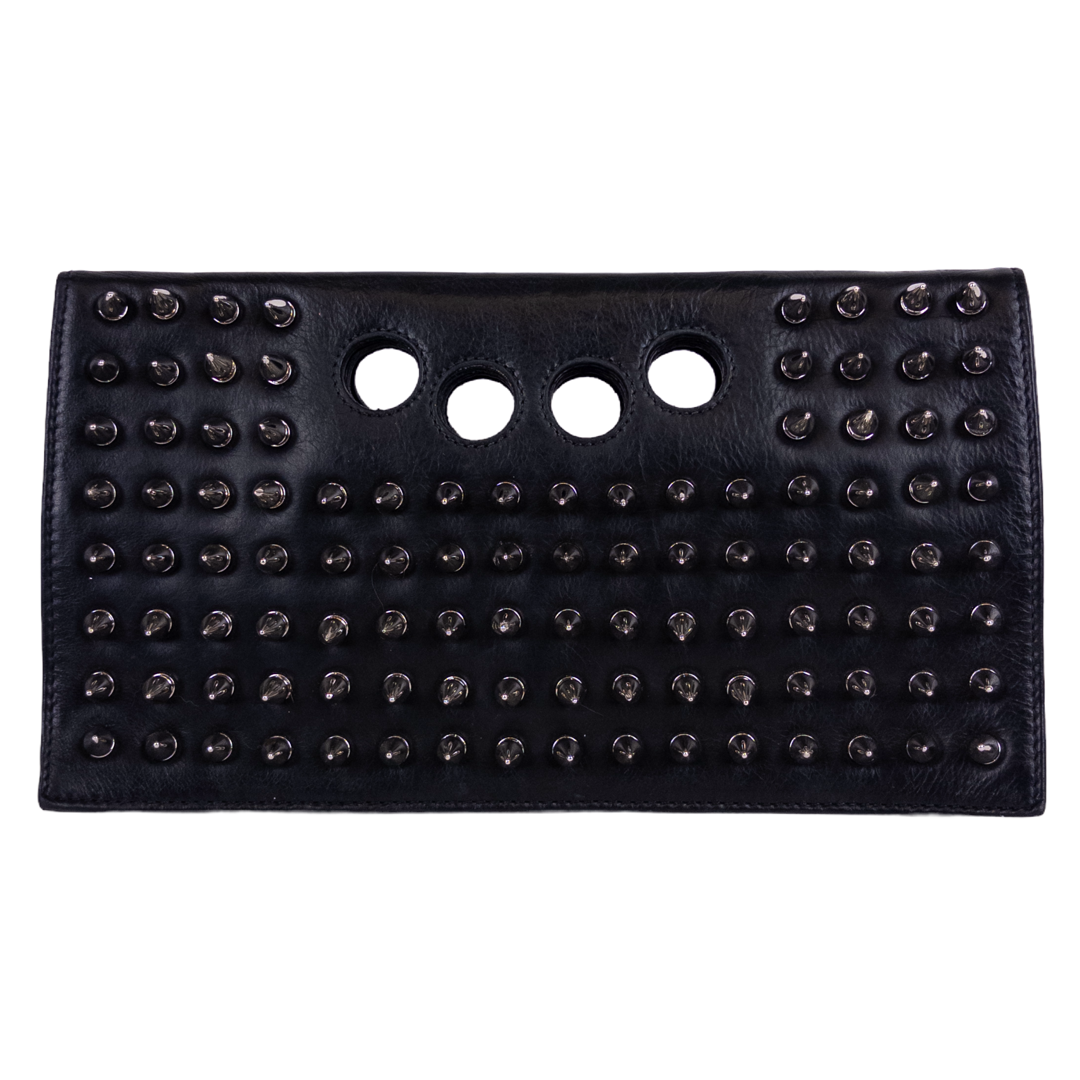 RK Studded Leather Clutch