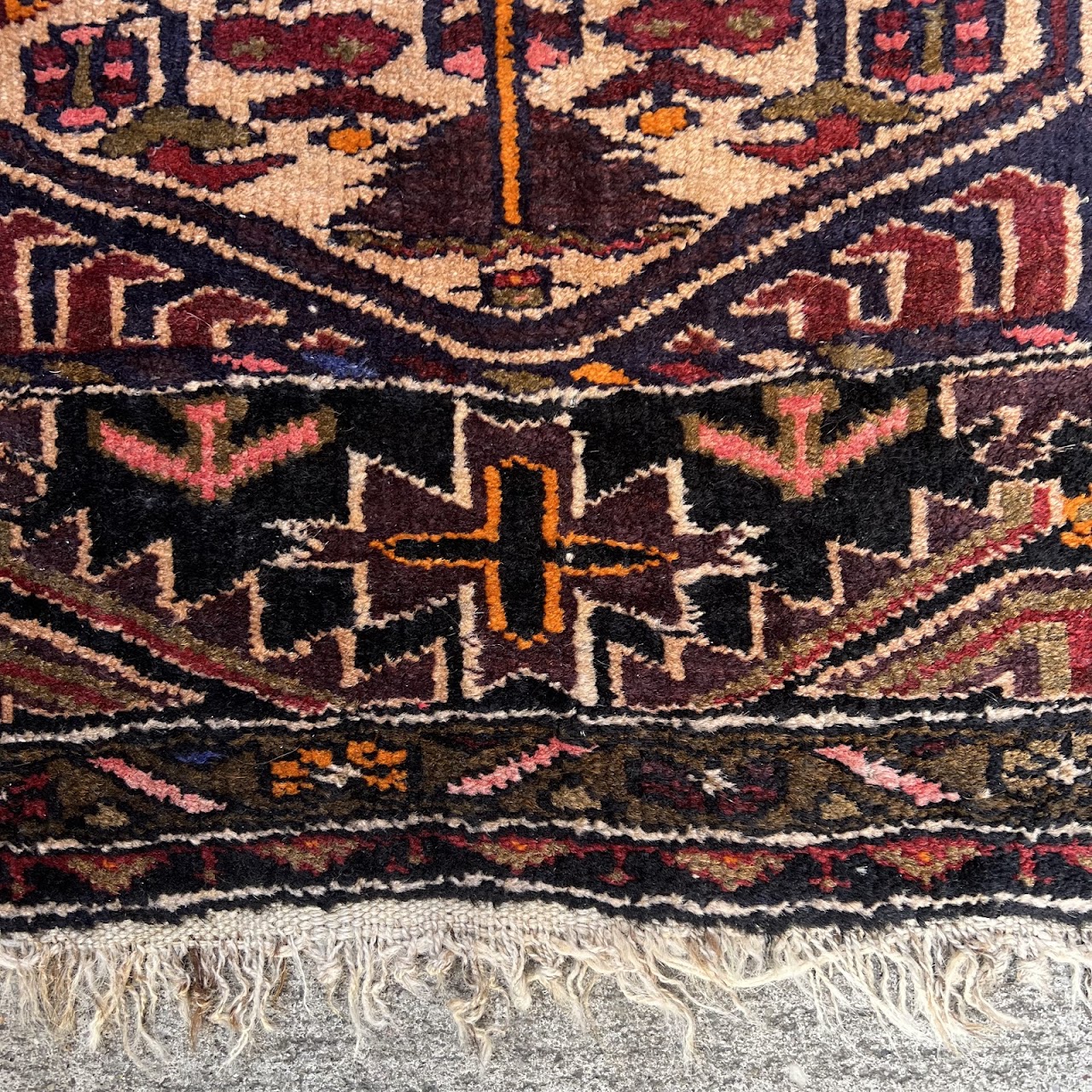 Vintage Persian Medallion Area Rug