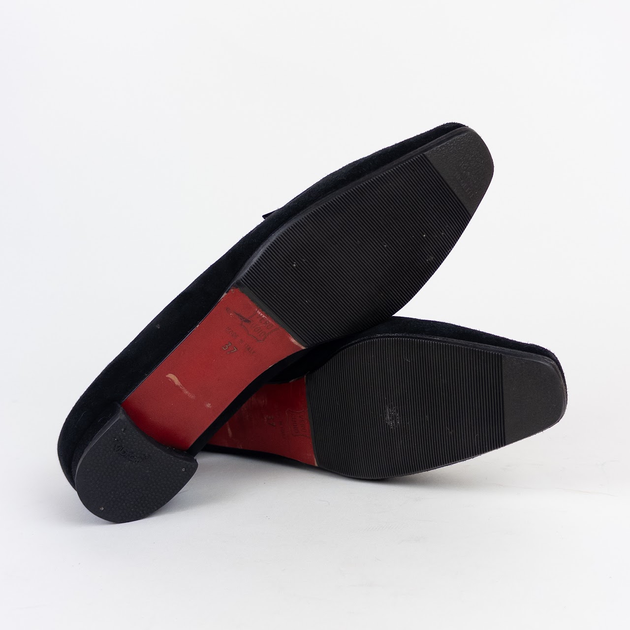 Christian Louboutin Suede and Leather Flats