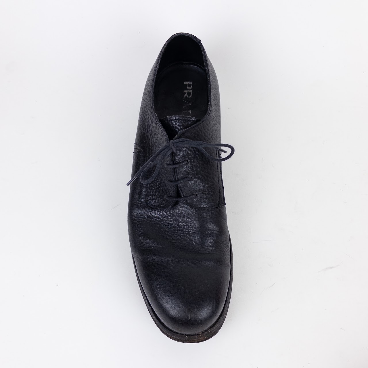 Prada Pebble Leather Oxford Shoes