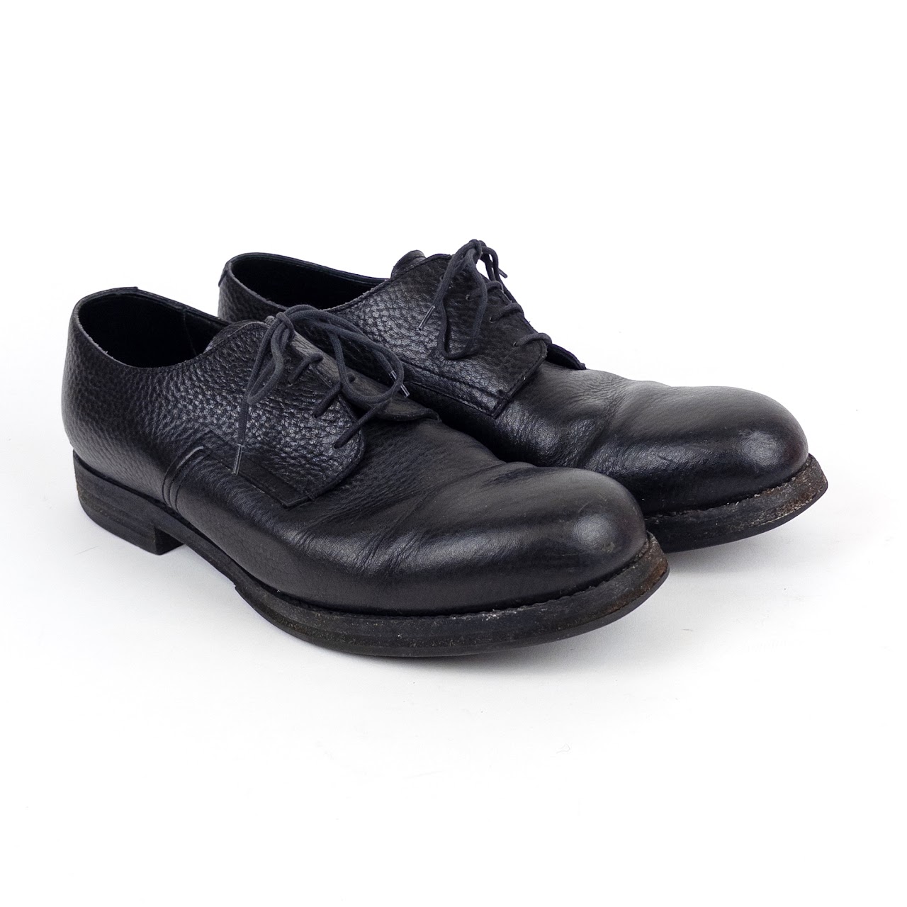 Prada Pebble Leather Oxford Shoes