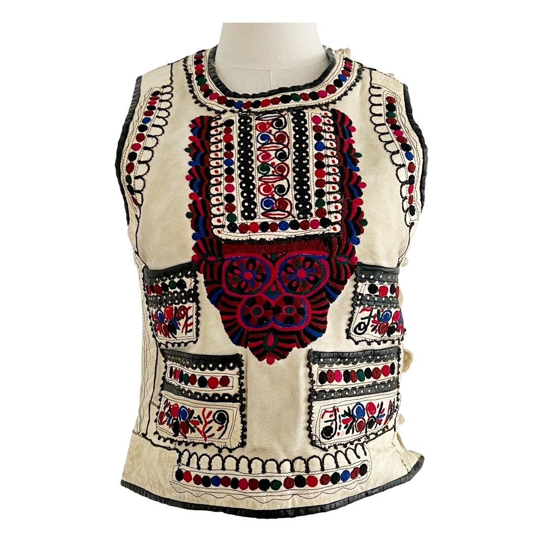 Romanian Ivory Sheepskin Vest