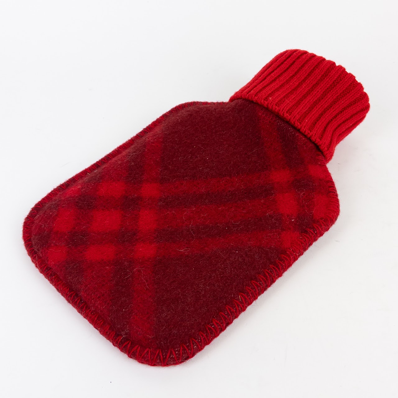 Burberry Hot Water Bottle With Plaid Knit Cozy