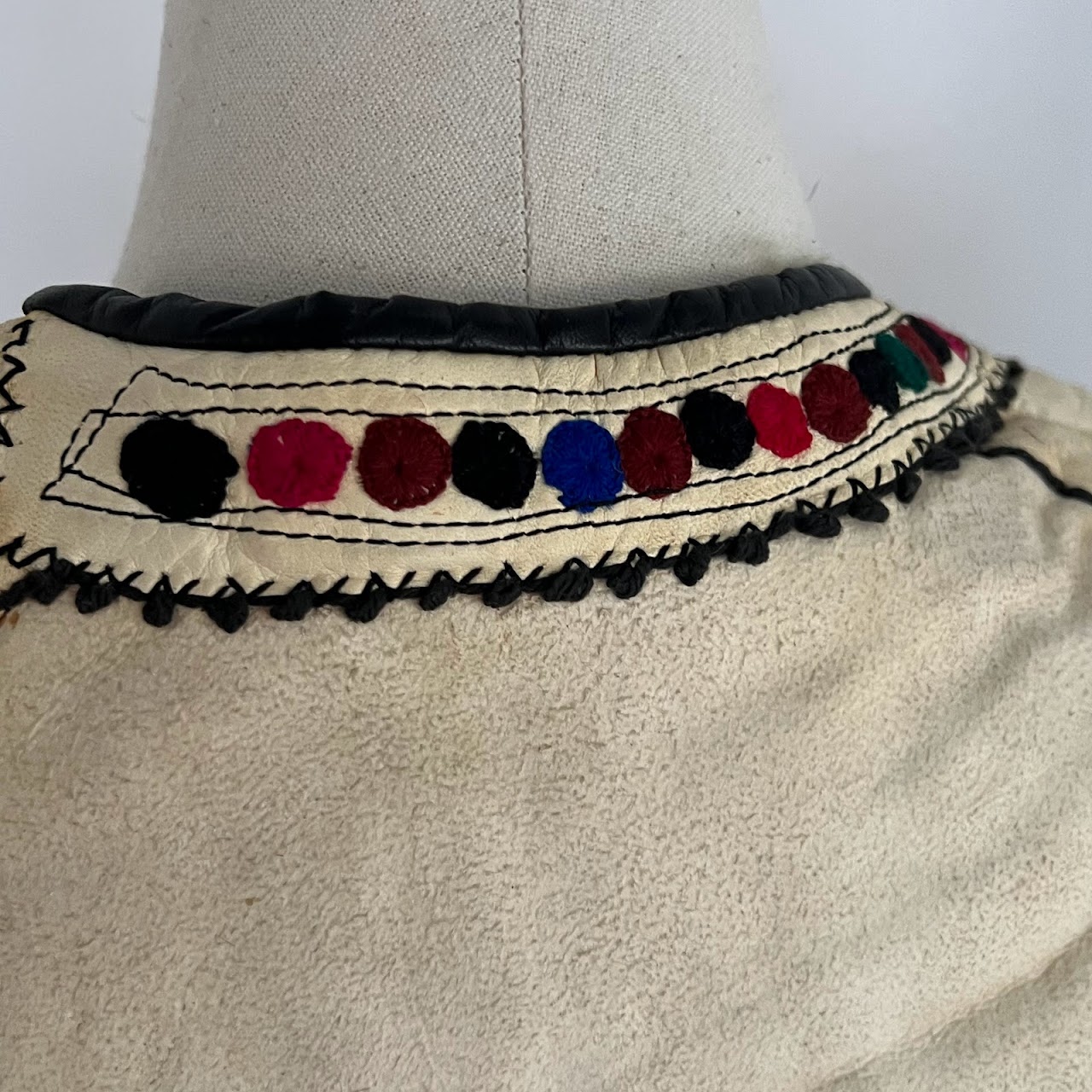 Romanian Ivory Sheepskin Vest