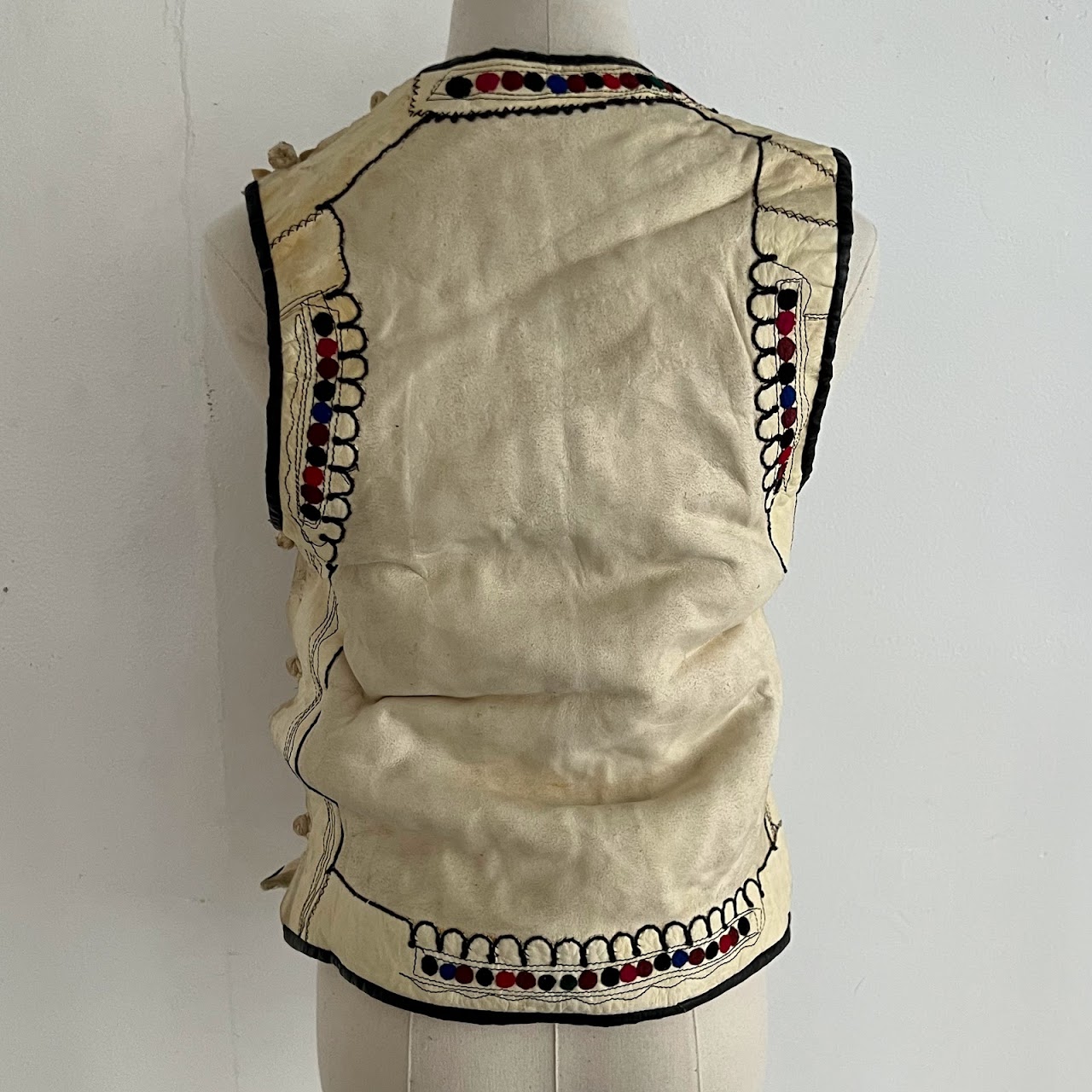 Romanian Ivory Sheepskin Vest