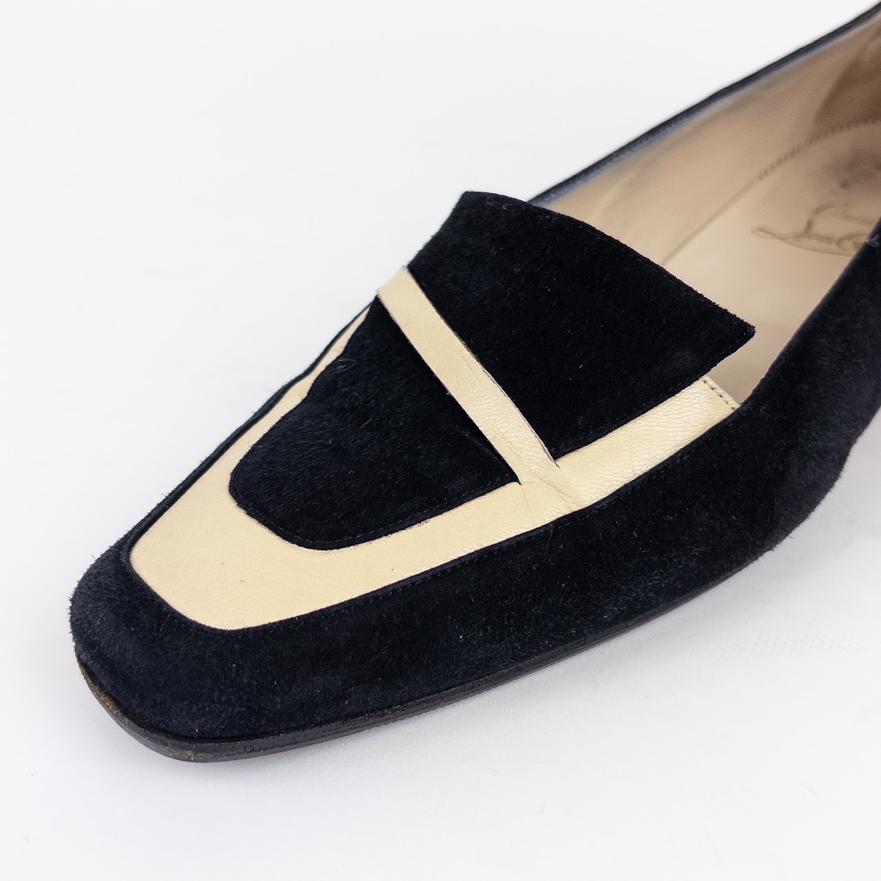 Christian Louboutin Suede and Leather Flats