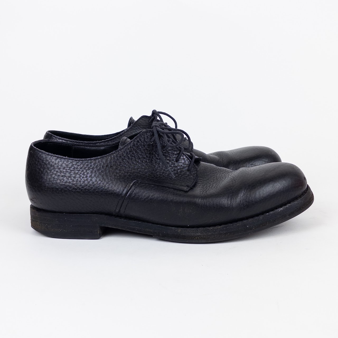 Prada Pebble Leather Oxford Shoes