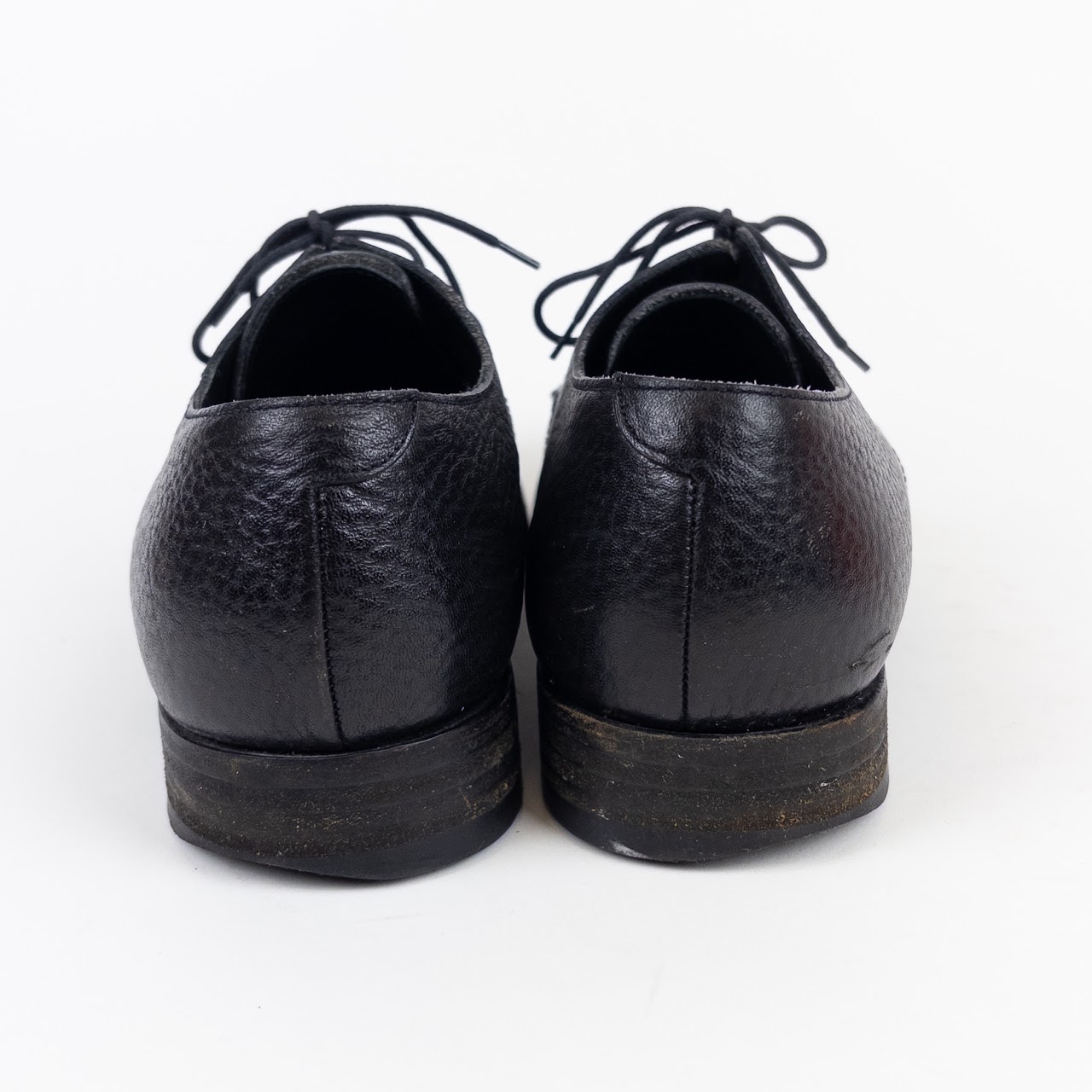 Prada Pebble Leather Oxford Shoes