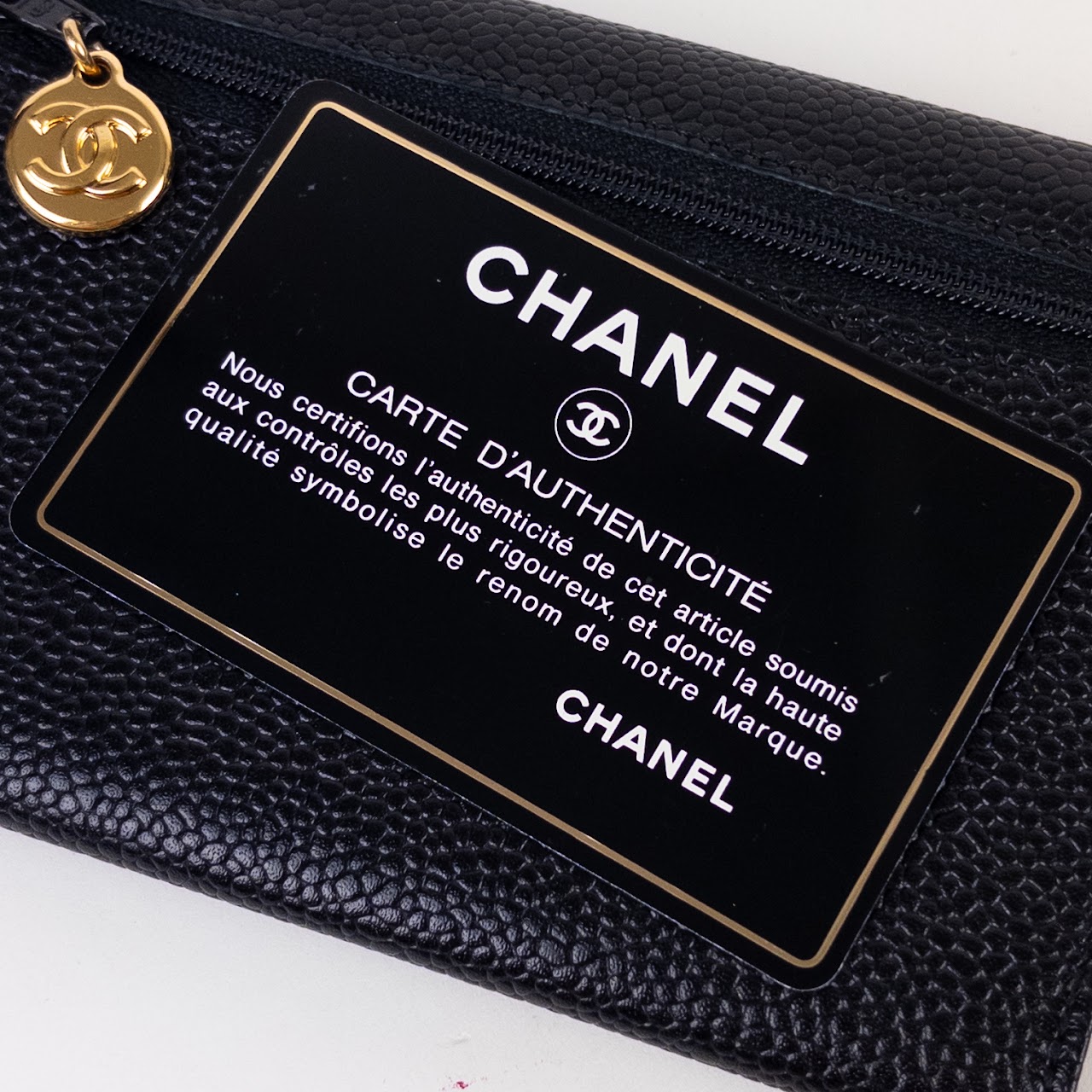 Chanel CC 'Caviar Skin' Flap Wallet