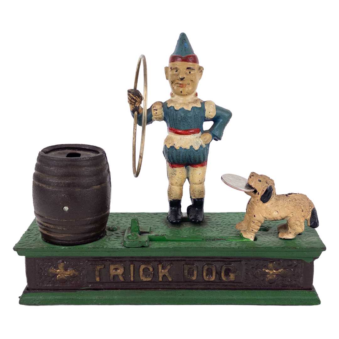 Cast Iron Reproduction Trick Dog Bank