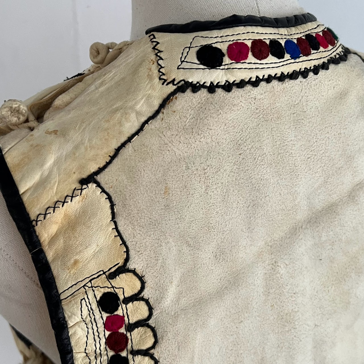 Romanian Ivory Sheepskin Vest