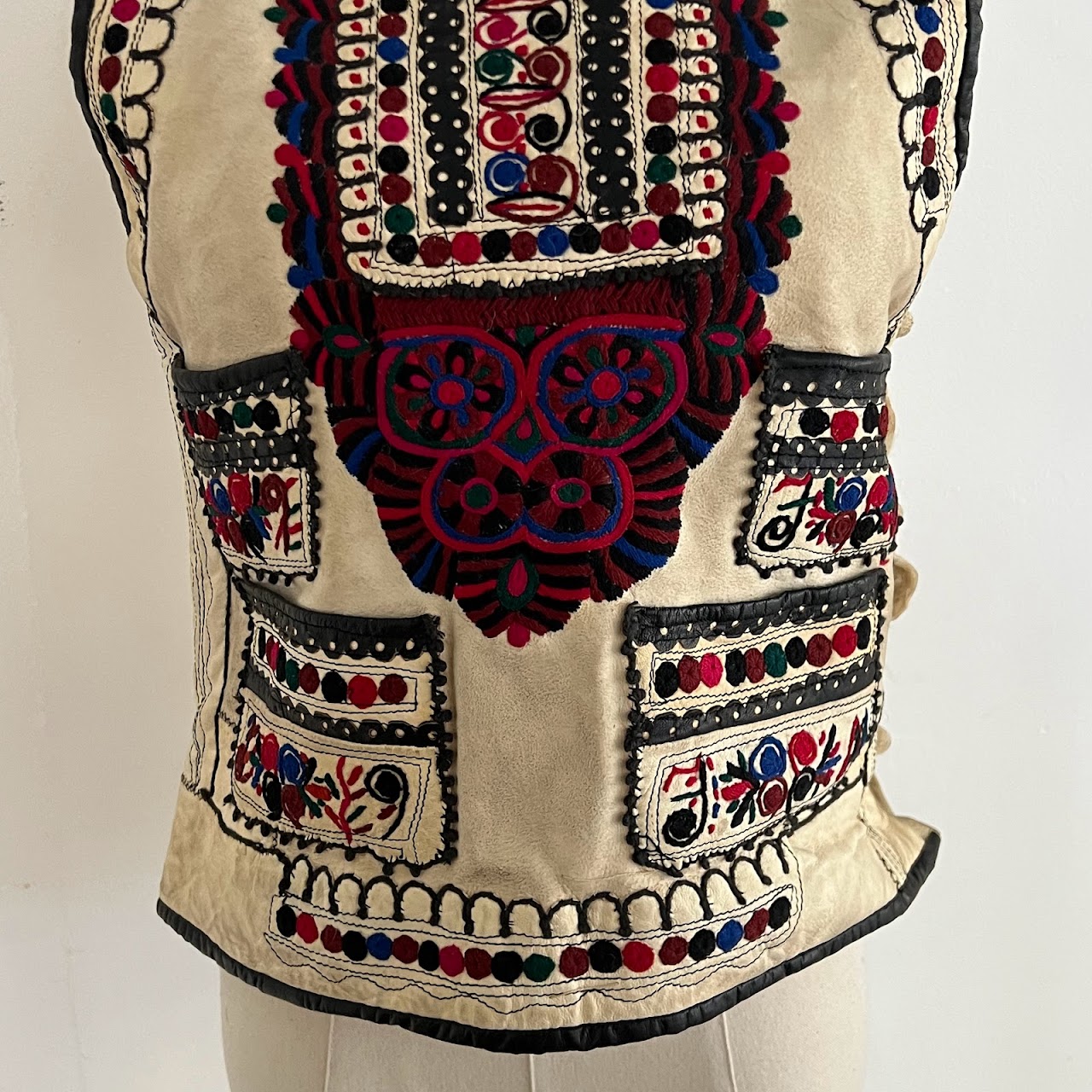 Romanian Ivory Sheepskin Vest