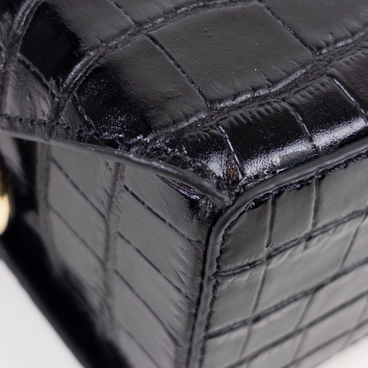 Jeff Wan New York Embossed Leather 'Lunch Box' Bag