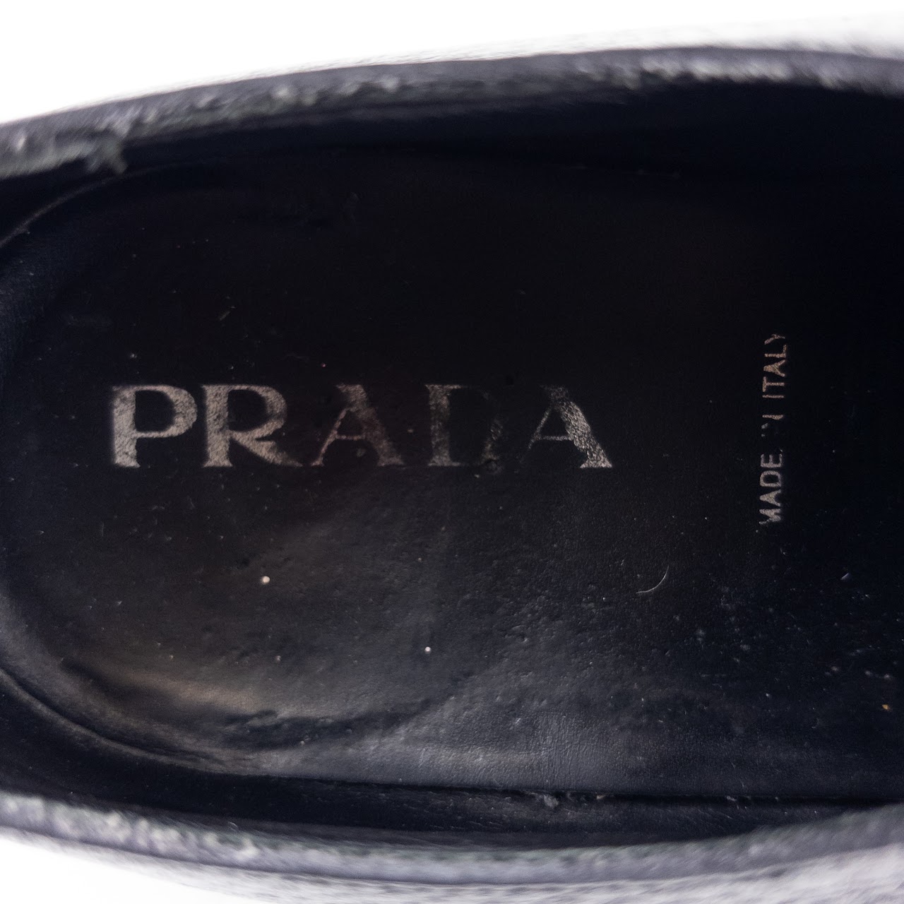 Prada Pebble Leather Oxford Shoes