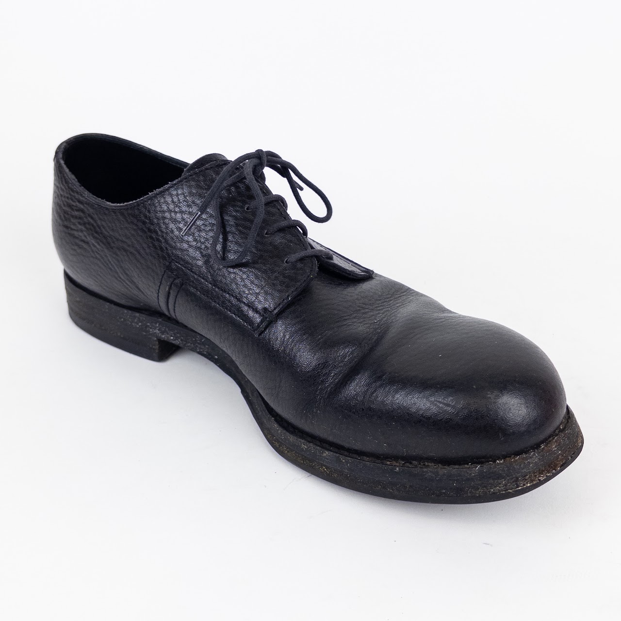 Prada Pebble Leather Oxford Shoes