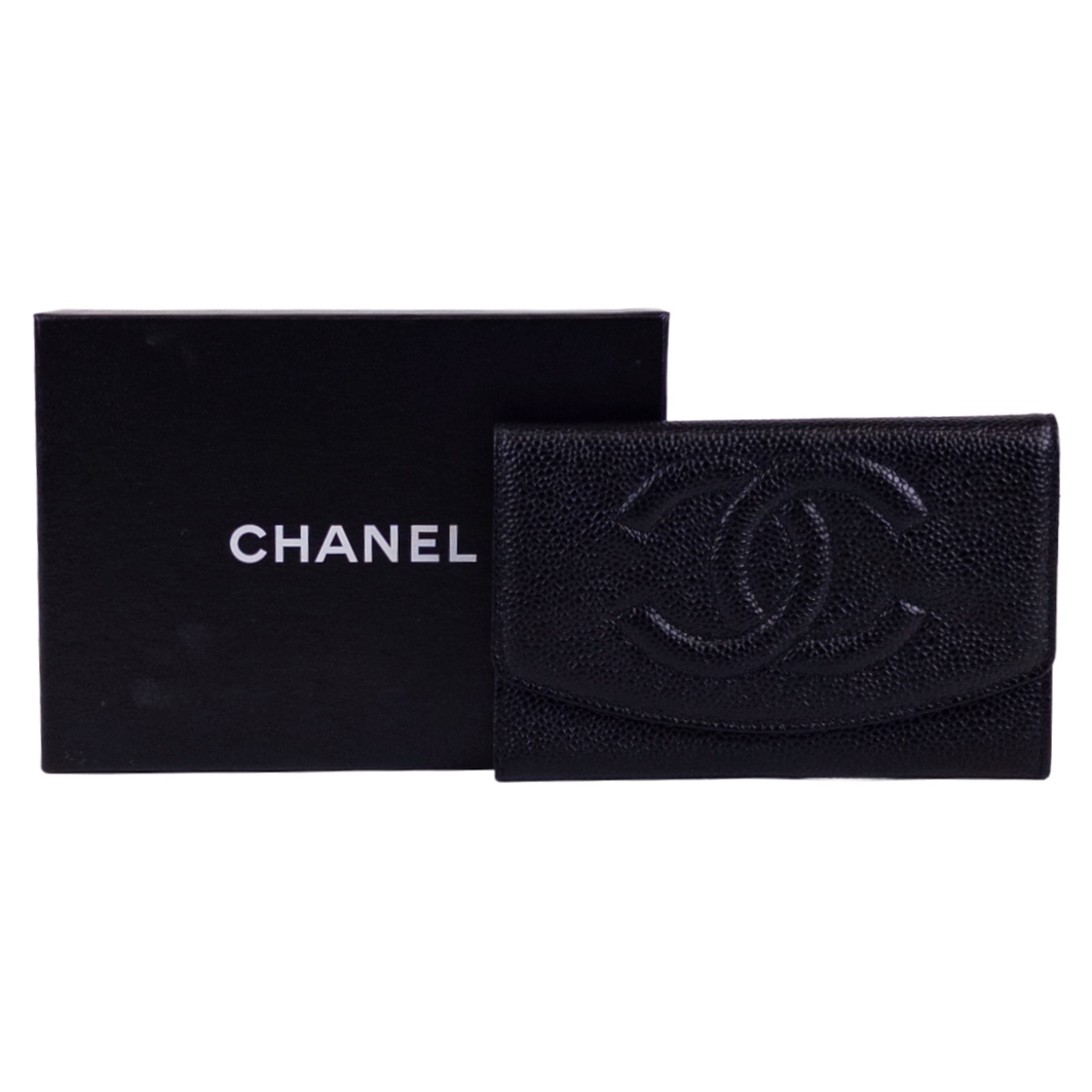 Chanel CC 'Caviar Skin' Flap Wallet