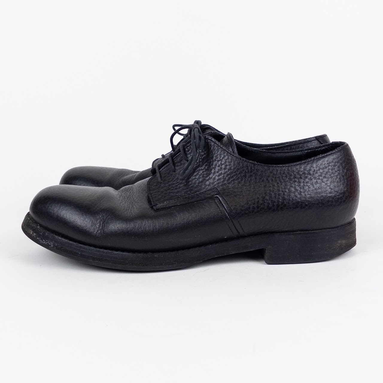 Prada Pebble Leather Oxford Shoes