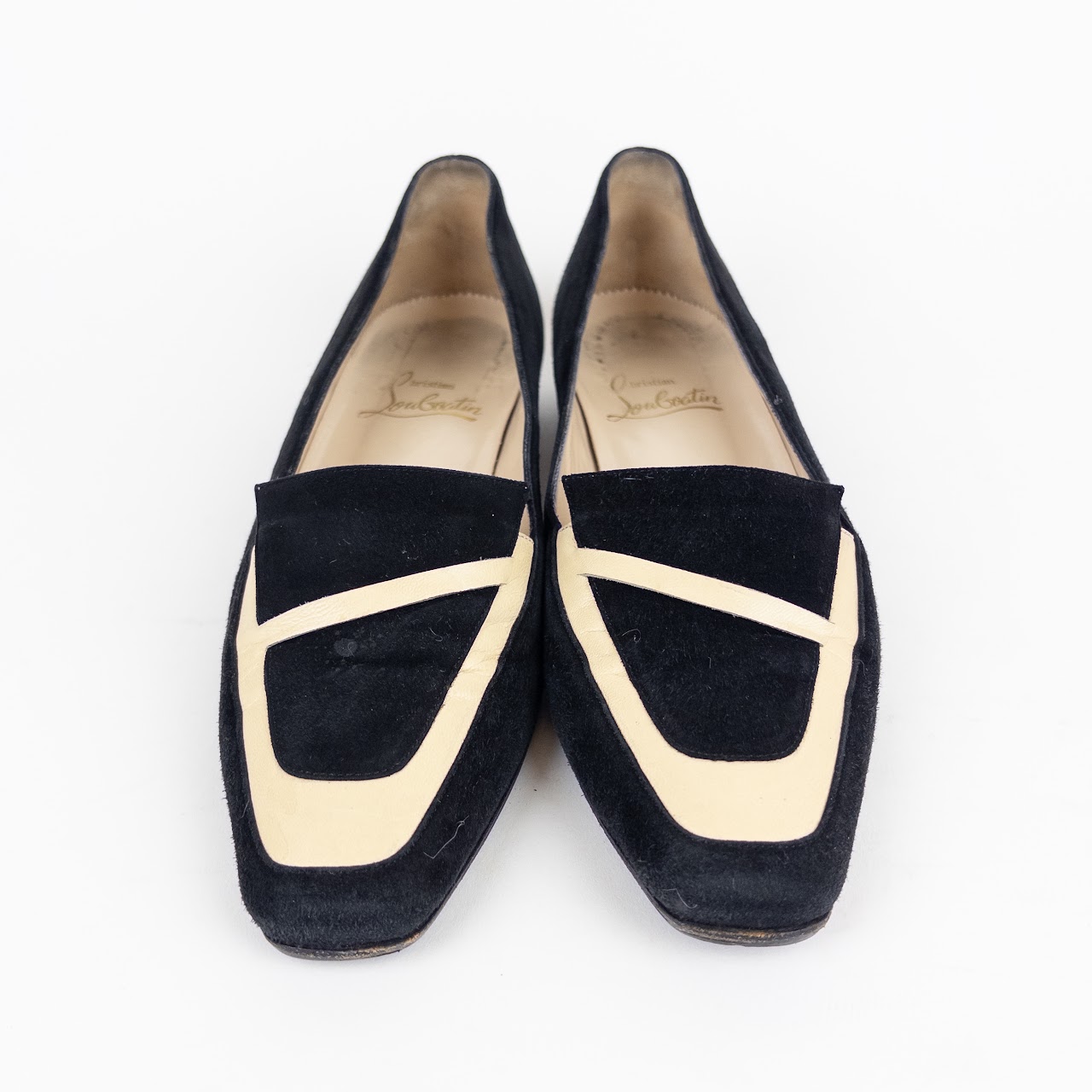 Christian Louboutin Suede and Leather Flats