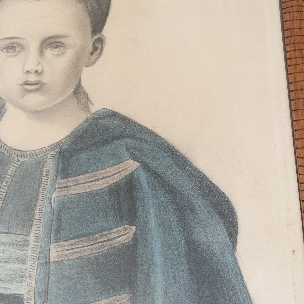 Signed Antique Portrait Drawing