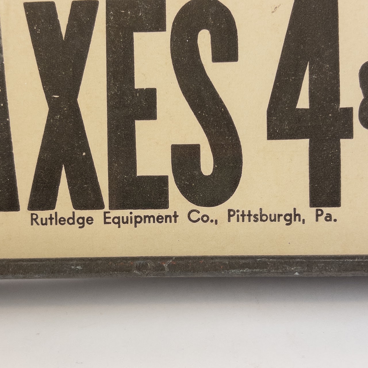 Rutledge Equipment Co. Antique Gas Pricing Sign