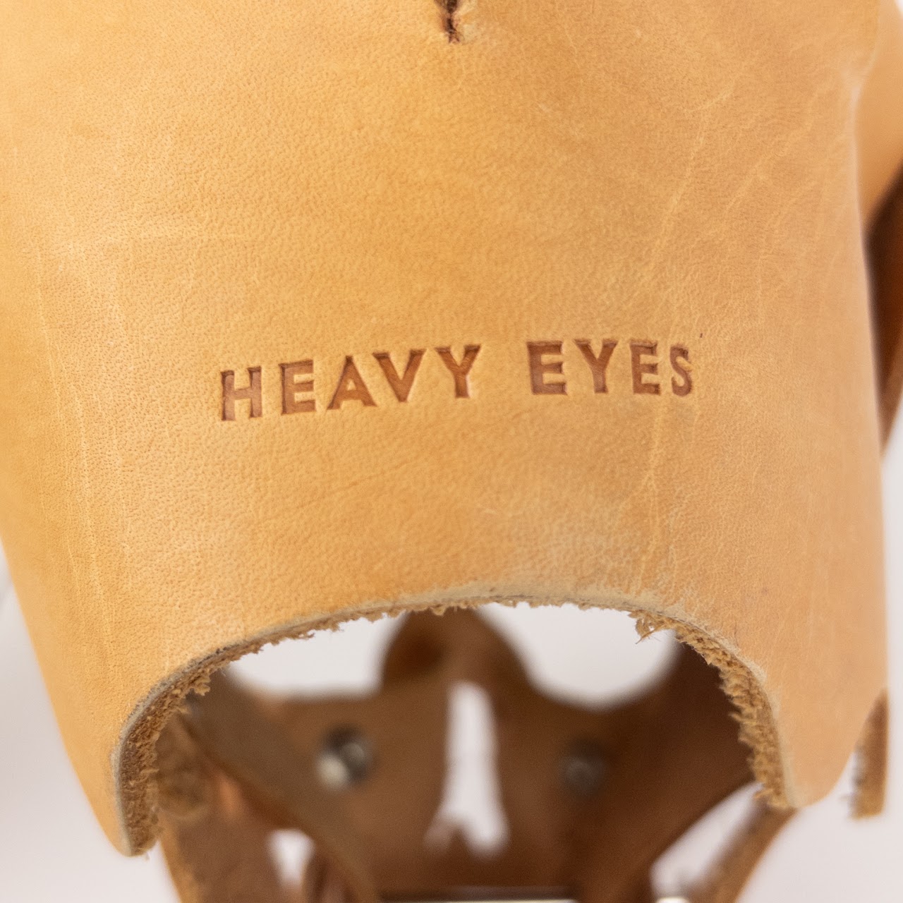 Heavy Eyes Leather Prop Skull