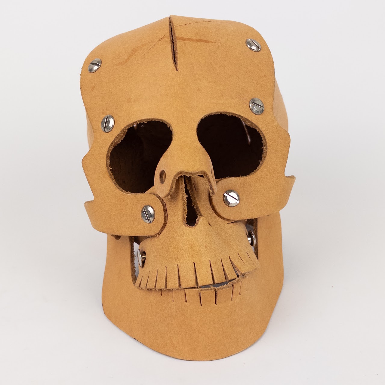 Heavy Eyes Leather Prop Skull