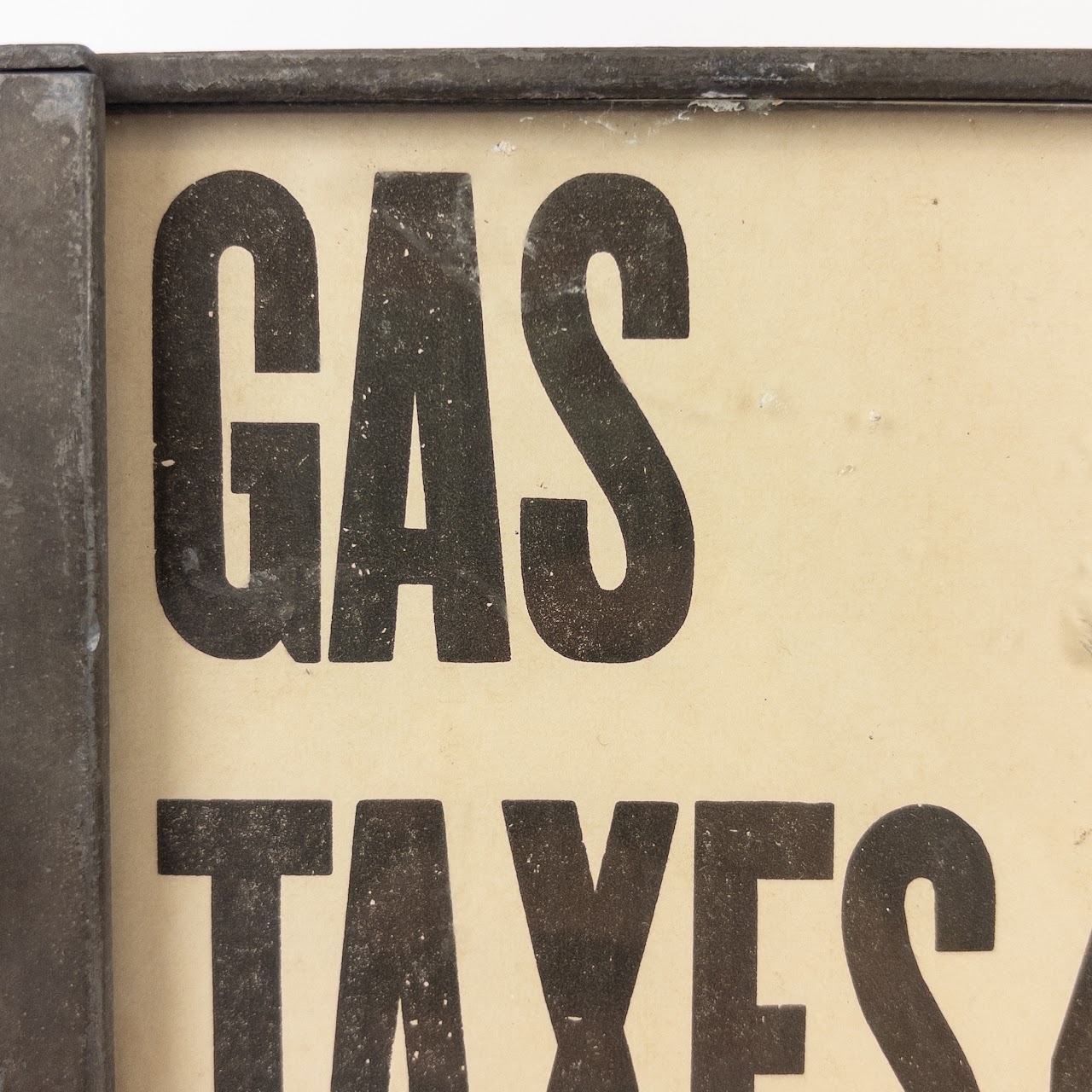 Rutledge Equipment Co. Antique Gas Pricing Sign