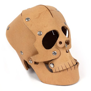 Heavy Eyes Leather Prop Skull