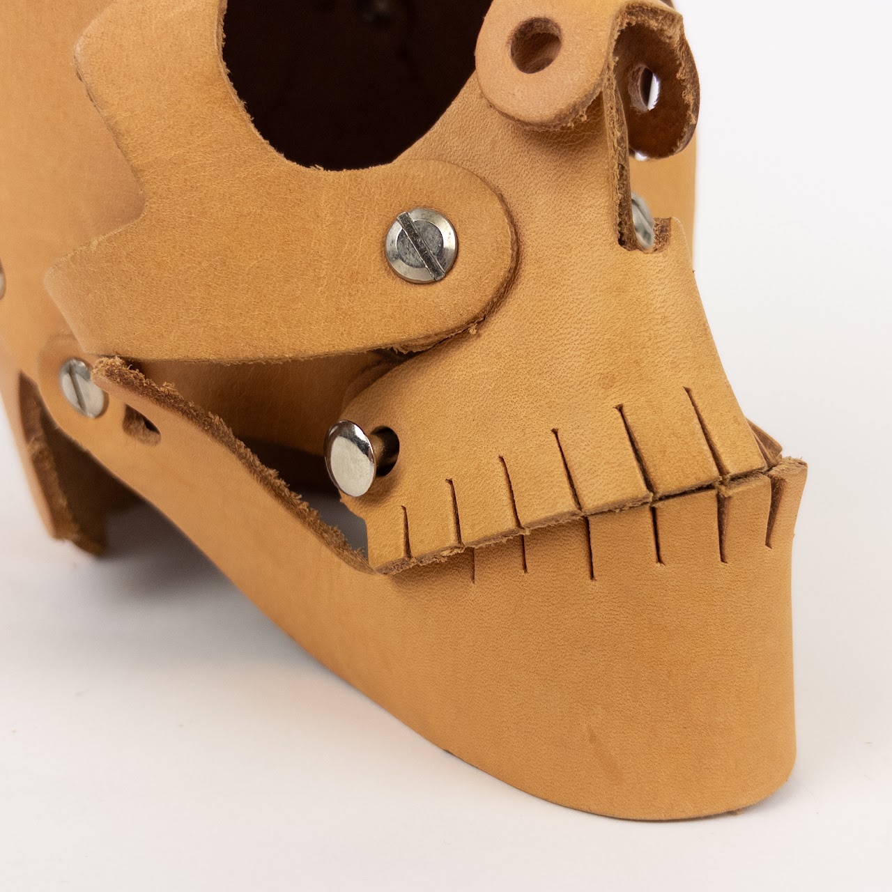 Heavy Eyes Leather Prop Skull