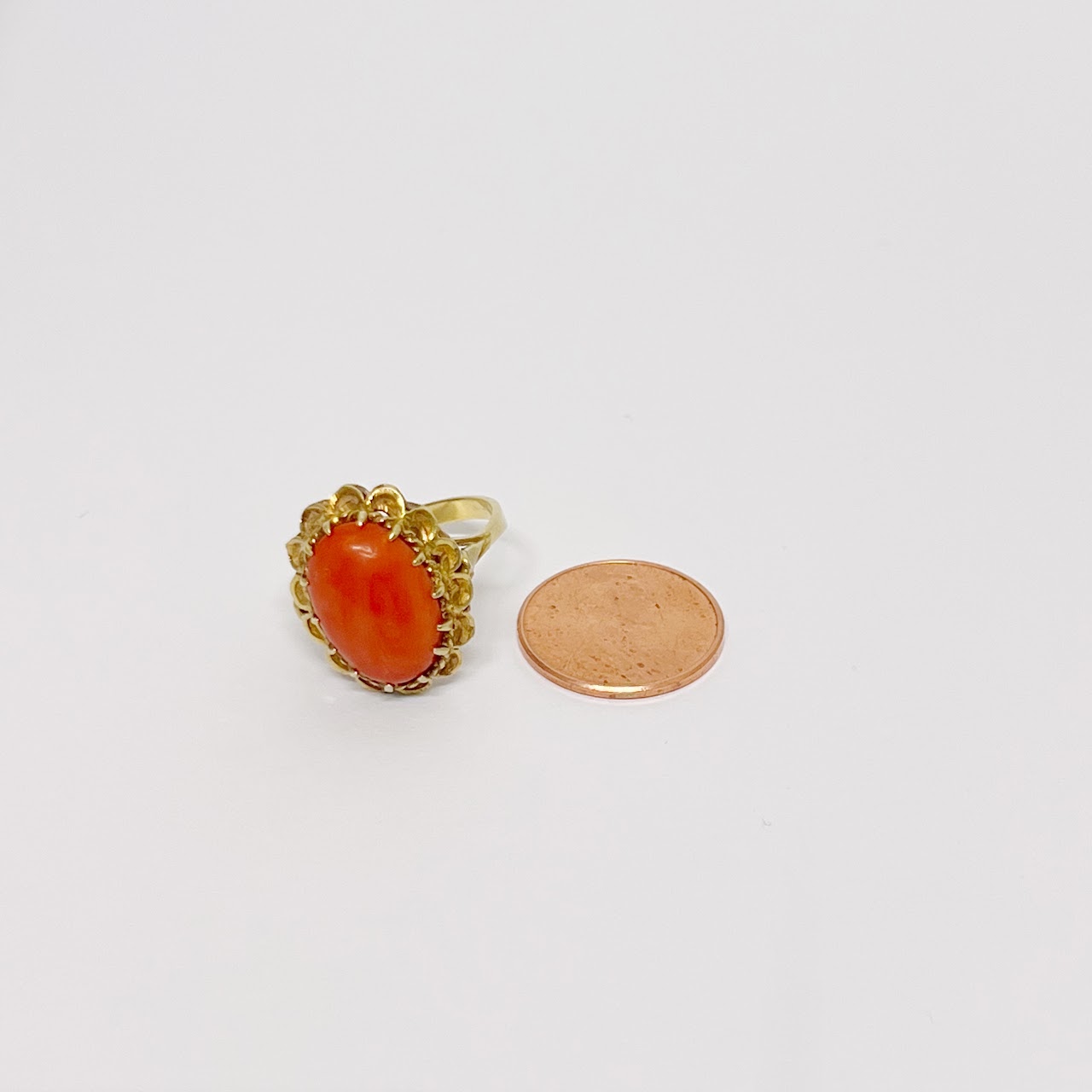 18K Gold & Coral Ring