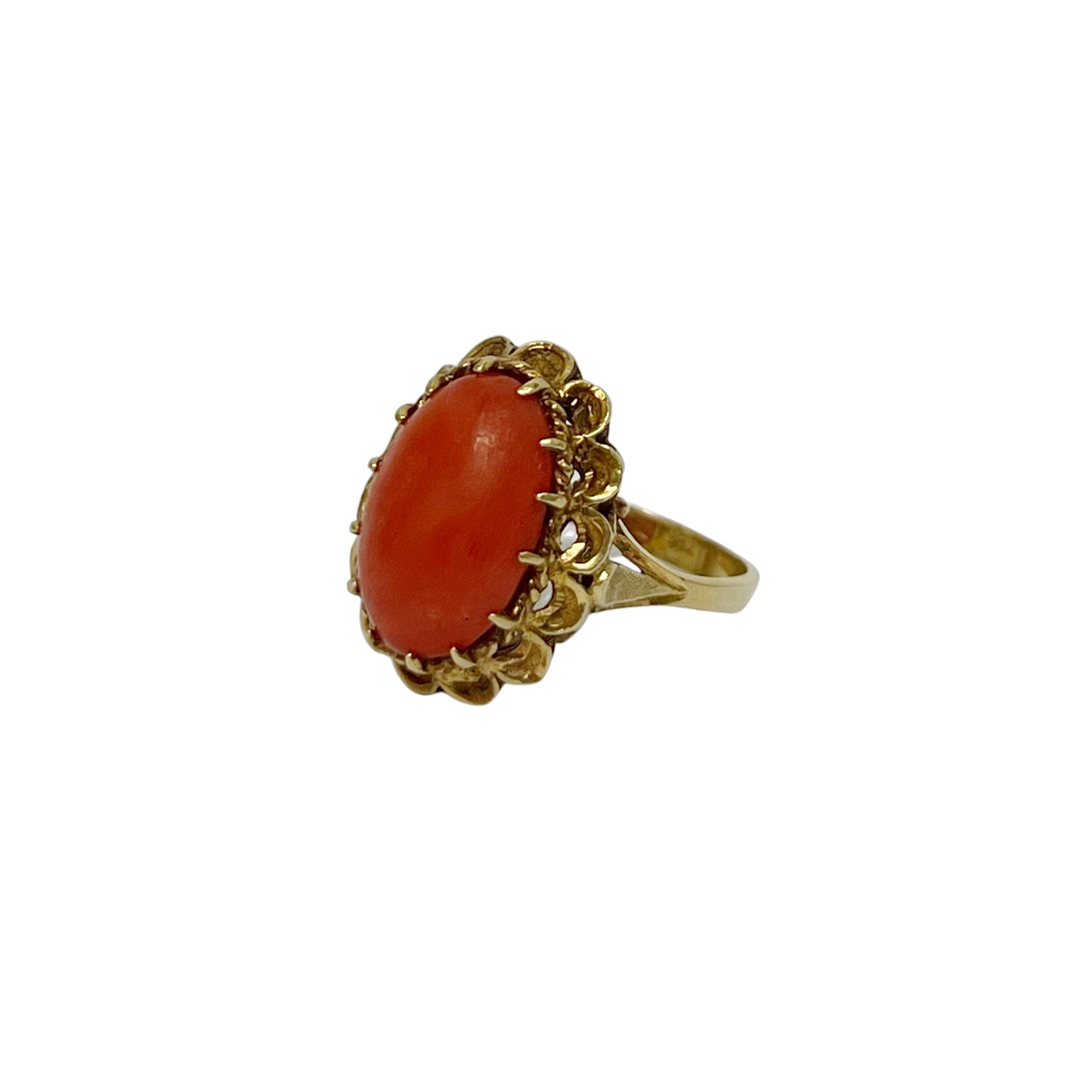 18K Gold & Coral Ring