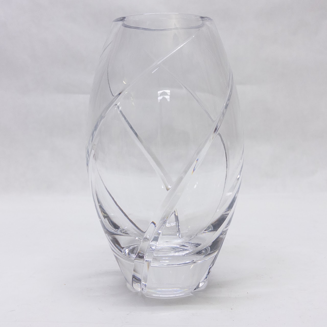 Tiffany & Co. Swirl Cut Elliptical Vase
