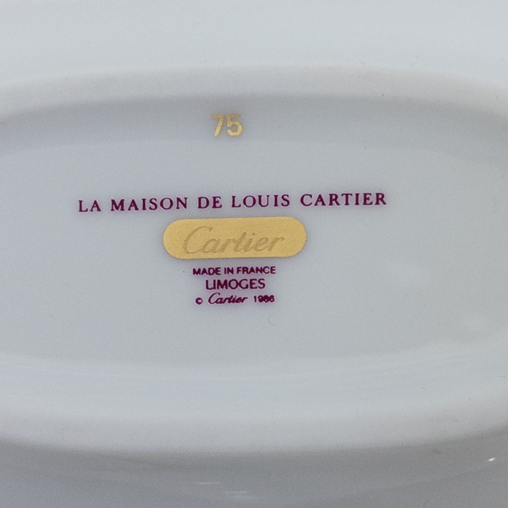 Le Maison De Louis Cartier Limoges Ashtray Set