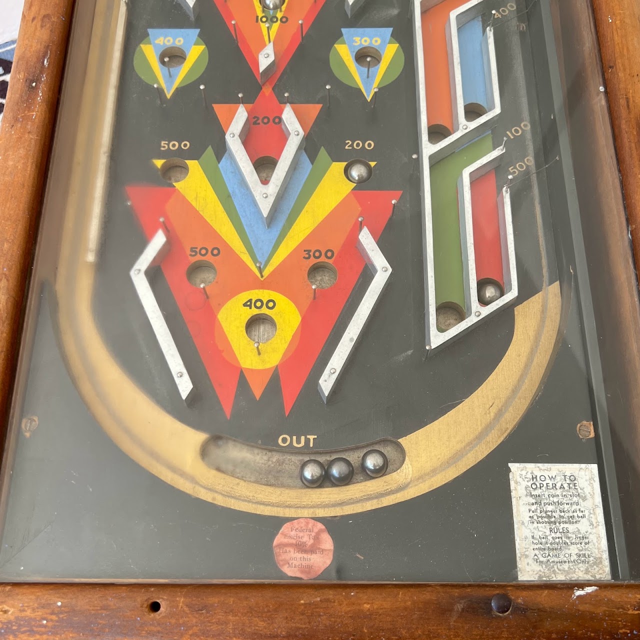 1930s Art Deco Pinball Machine