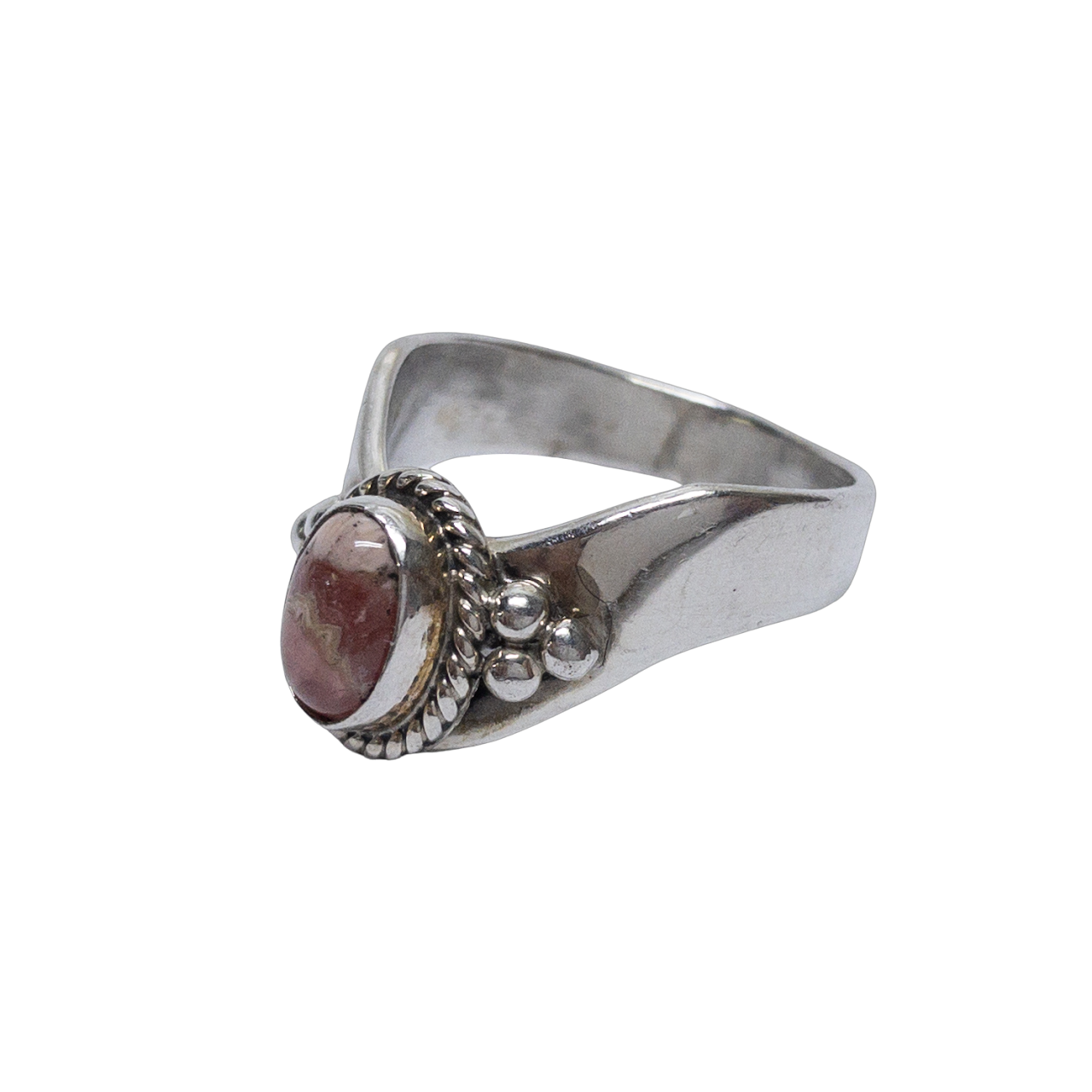 Sterling Silver & Rhodochrosite Ring