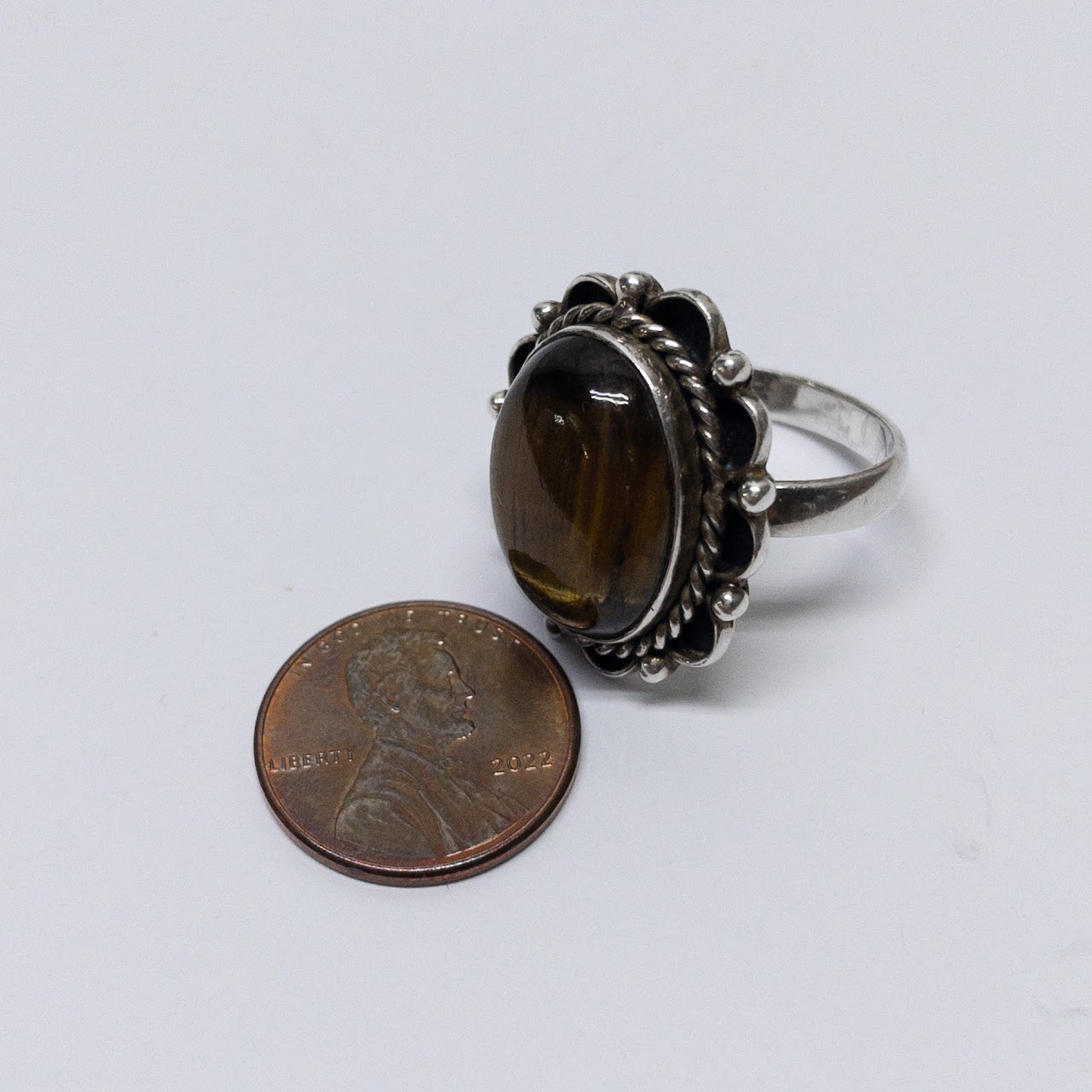 Sterling Silver & Tiger's Eye Ring
