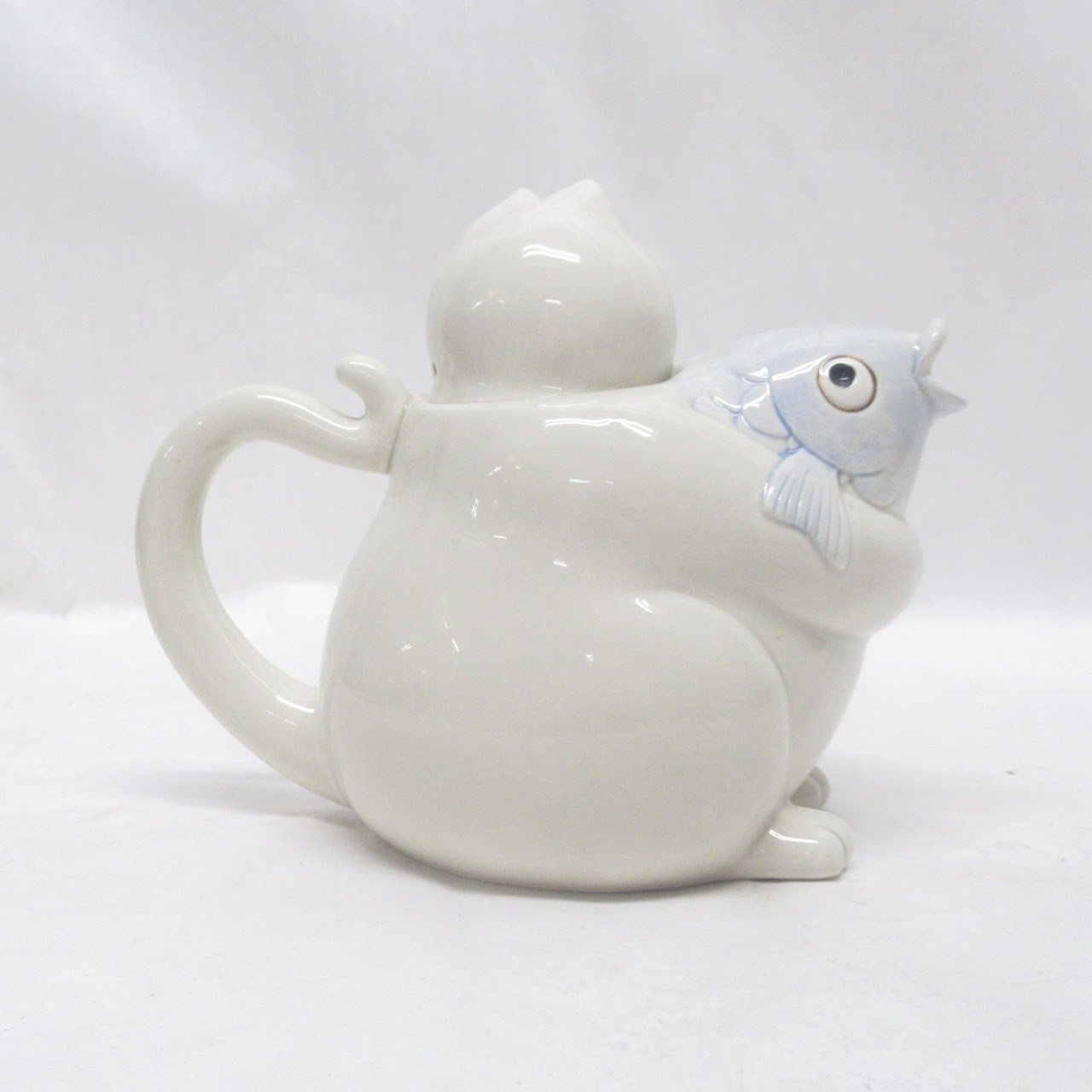 Fitz & Floyd Cat Fish Teapot