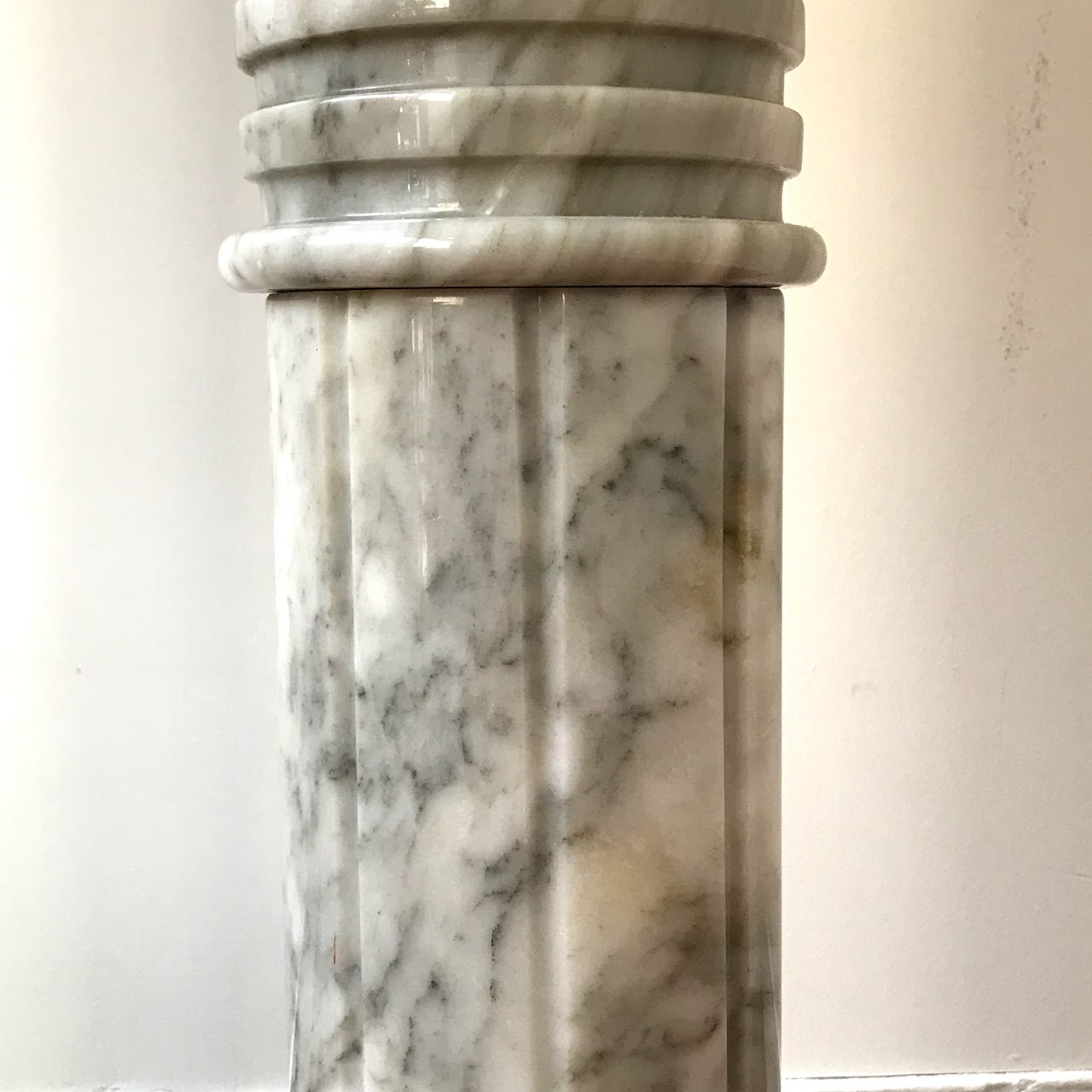 Marble Column Pedestal Pair
