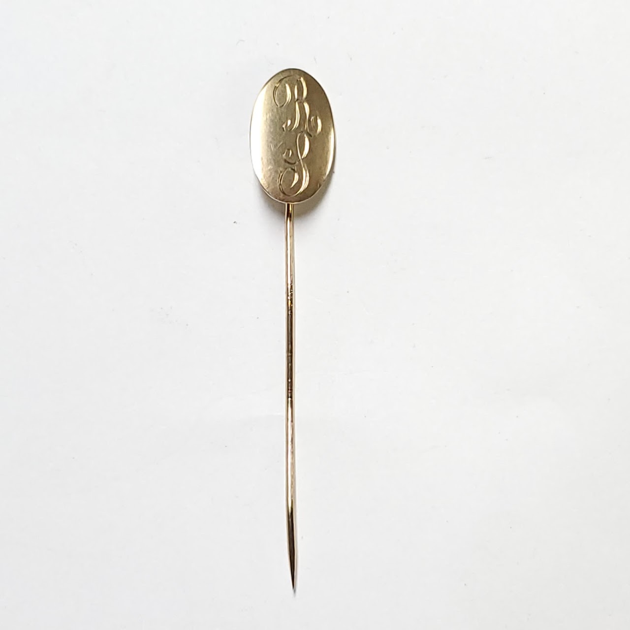 10K Gold Monogrammed Stick Pin