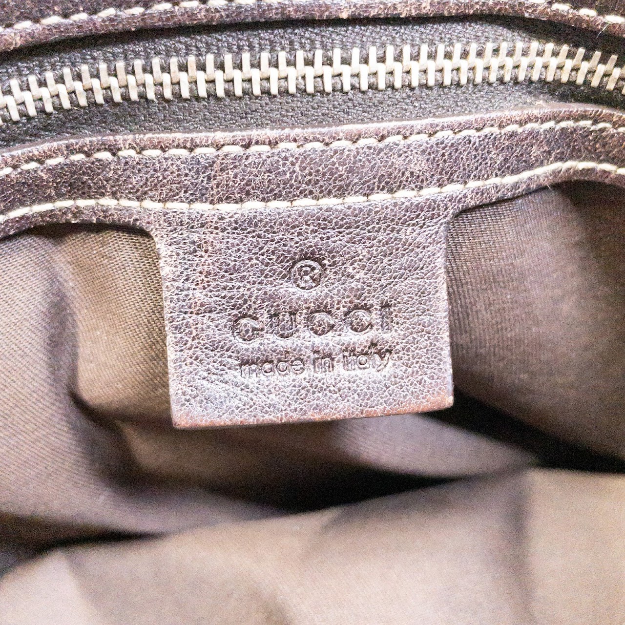 Gucci Brown Monogrammed Handbag