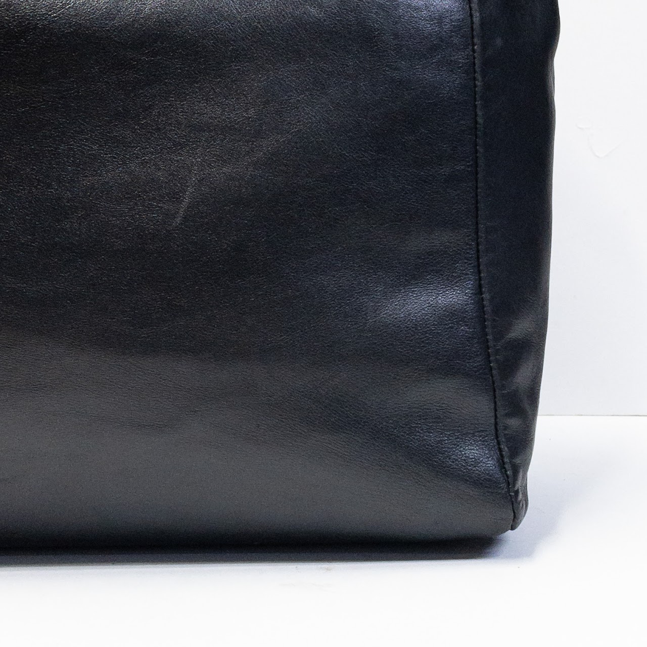 Saint Laurent Reversible Leather and Suede Tote