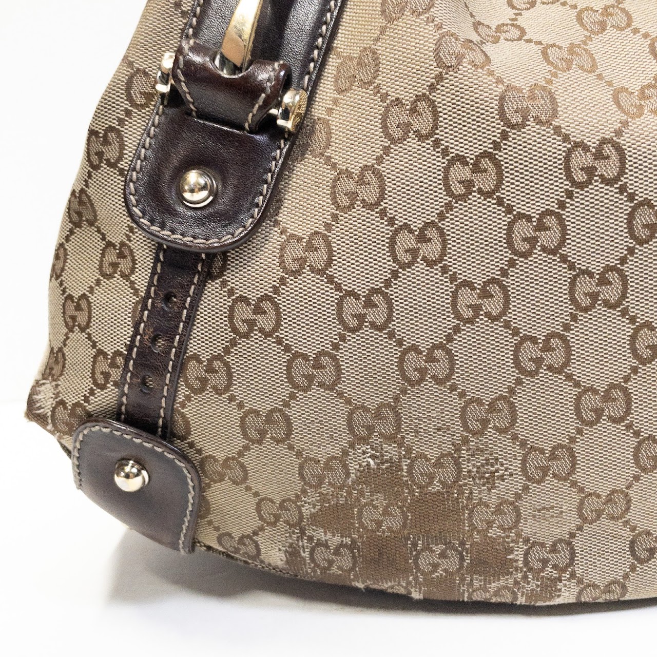 Gucci Brown Monogrammed Handbag