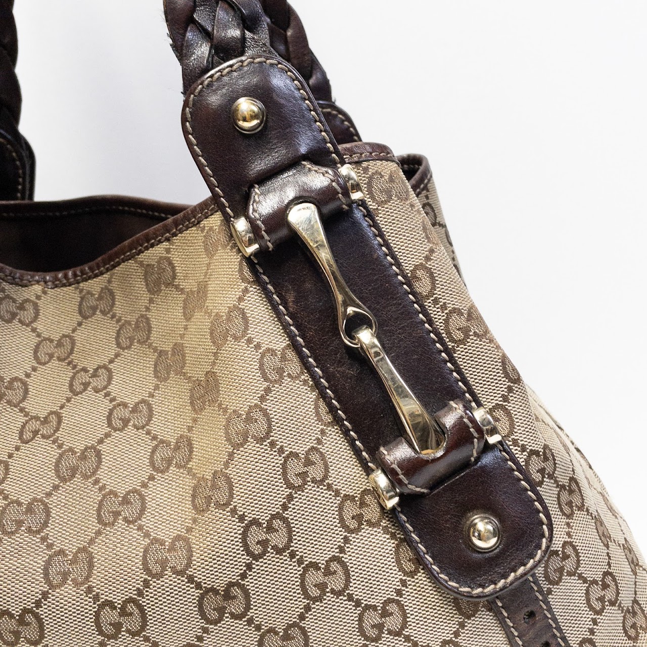 Gucci Brown Monogrammed Handbag