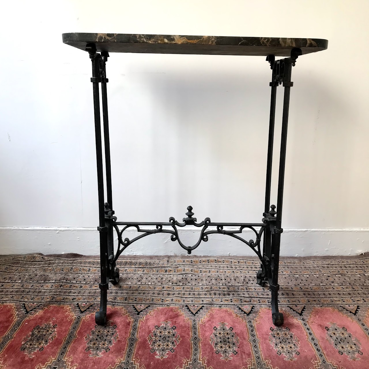 Cast Iron & Marble Entry Table