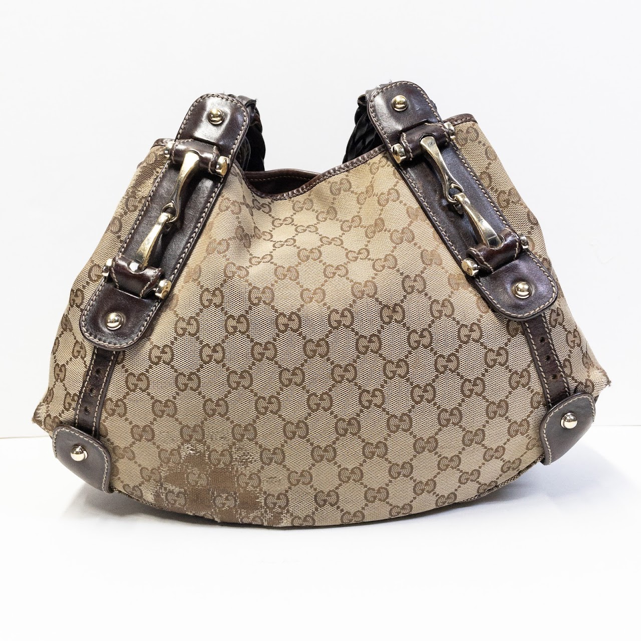 Gucci Brown Monogrammed Handbag