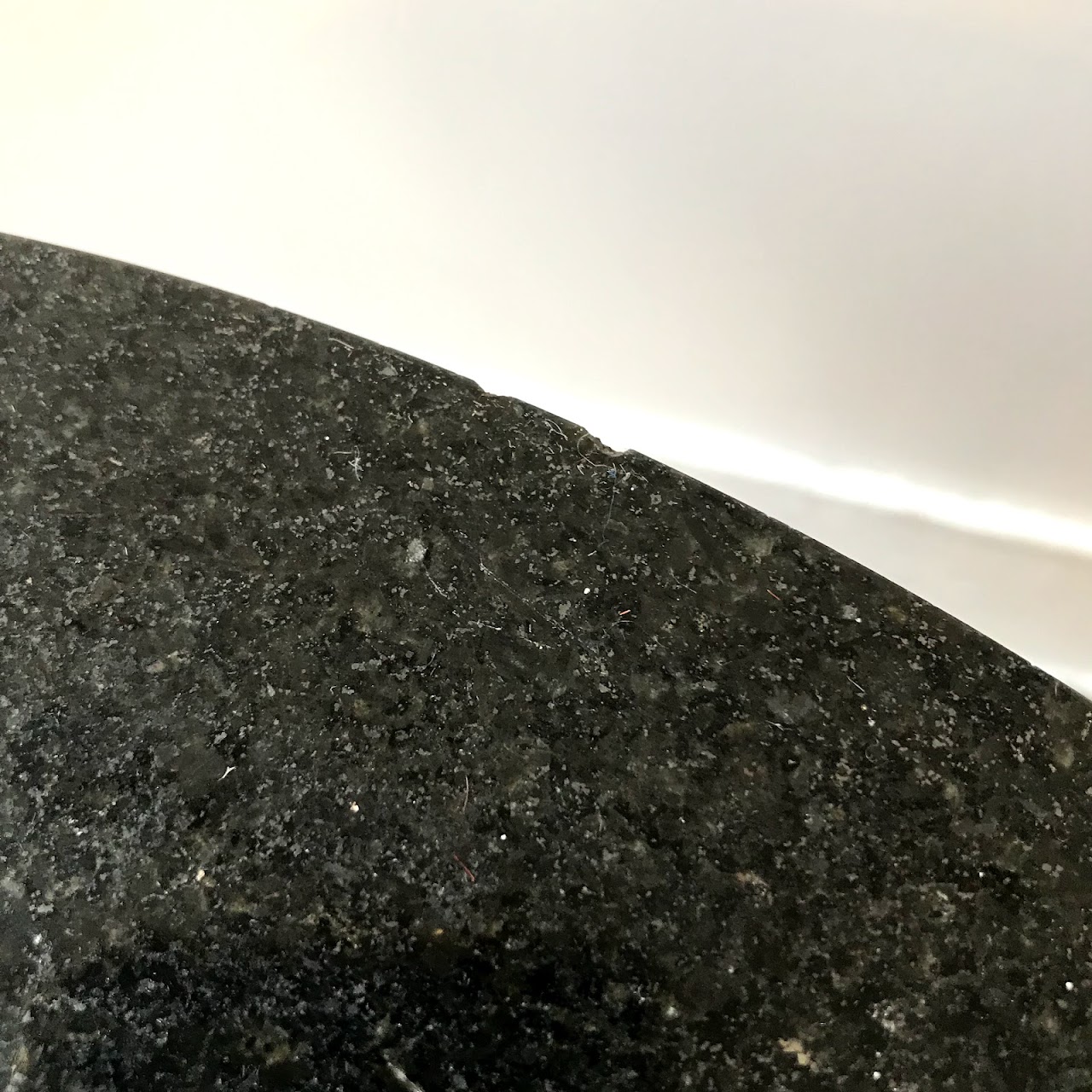 Black Granite & Chrome Accent Table