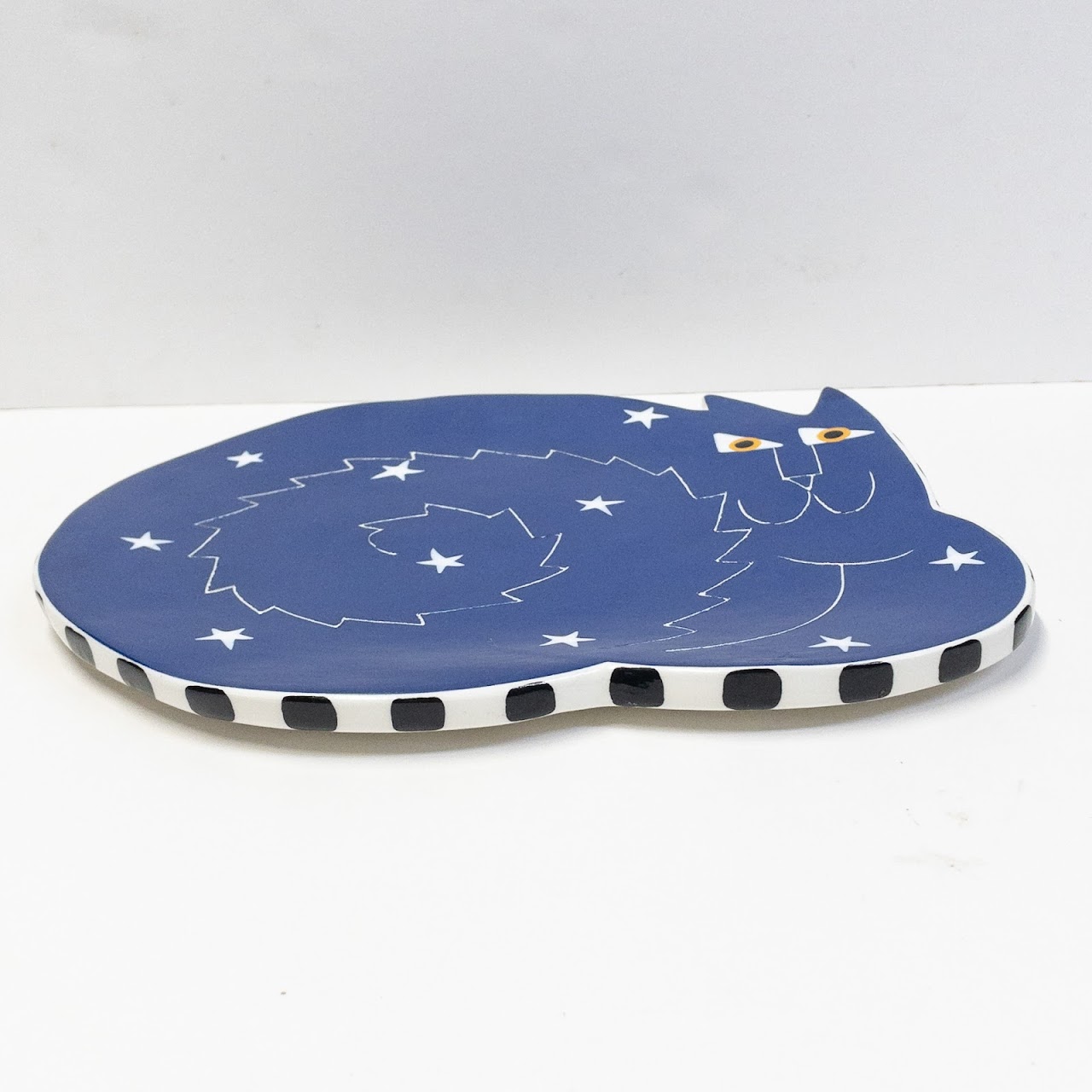 Alison Palmer Signed Starry Cat Platter